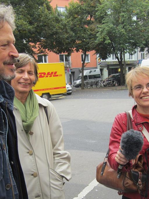 Wolfgang Niedecken mit dem Deutschlandradio-Team