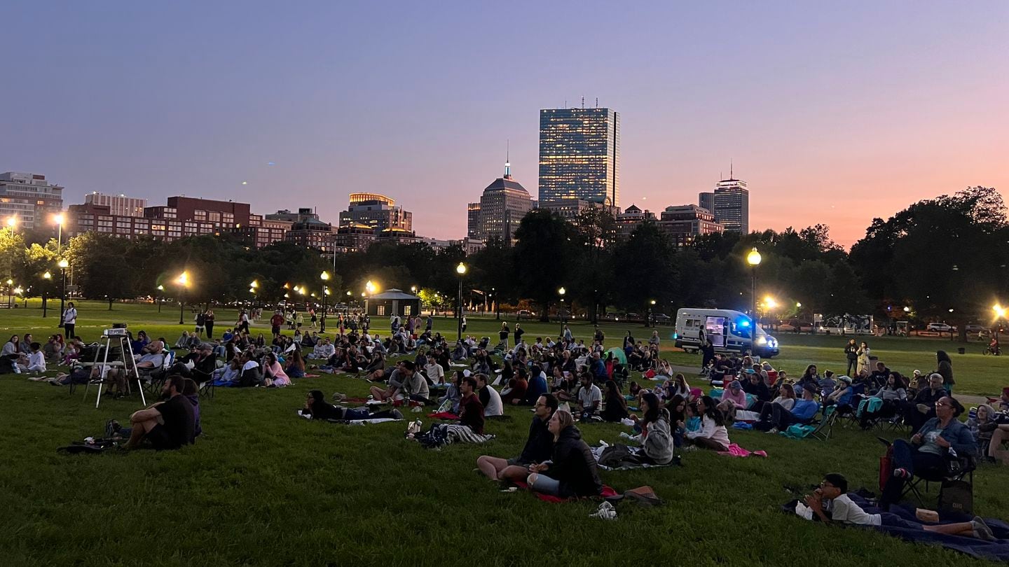 A summer screening of "The Super Mario Bros. Movie" at Boston Common last year. More free movie nights in public parks, put on by the City of Boston, will be held this August.
