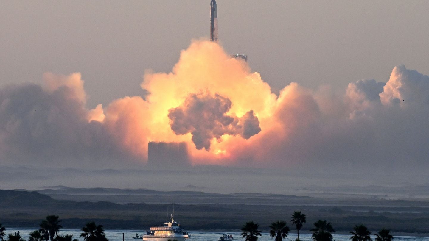 SpaceX's Starship rocket launches from Starbase during its second test flight in Boca Chica, Texas, in November 2023. It was the second test launch of the largest rocket ever built, which Elon Musk hopes will one day colonize Mars. Environmental writer Elizabeth Kolbert says the solution to climate change more likely resides here on Earth.