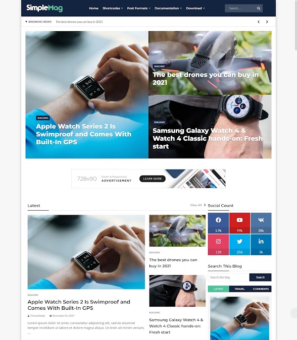 SimpleMag Blogger Template 