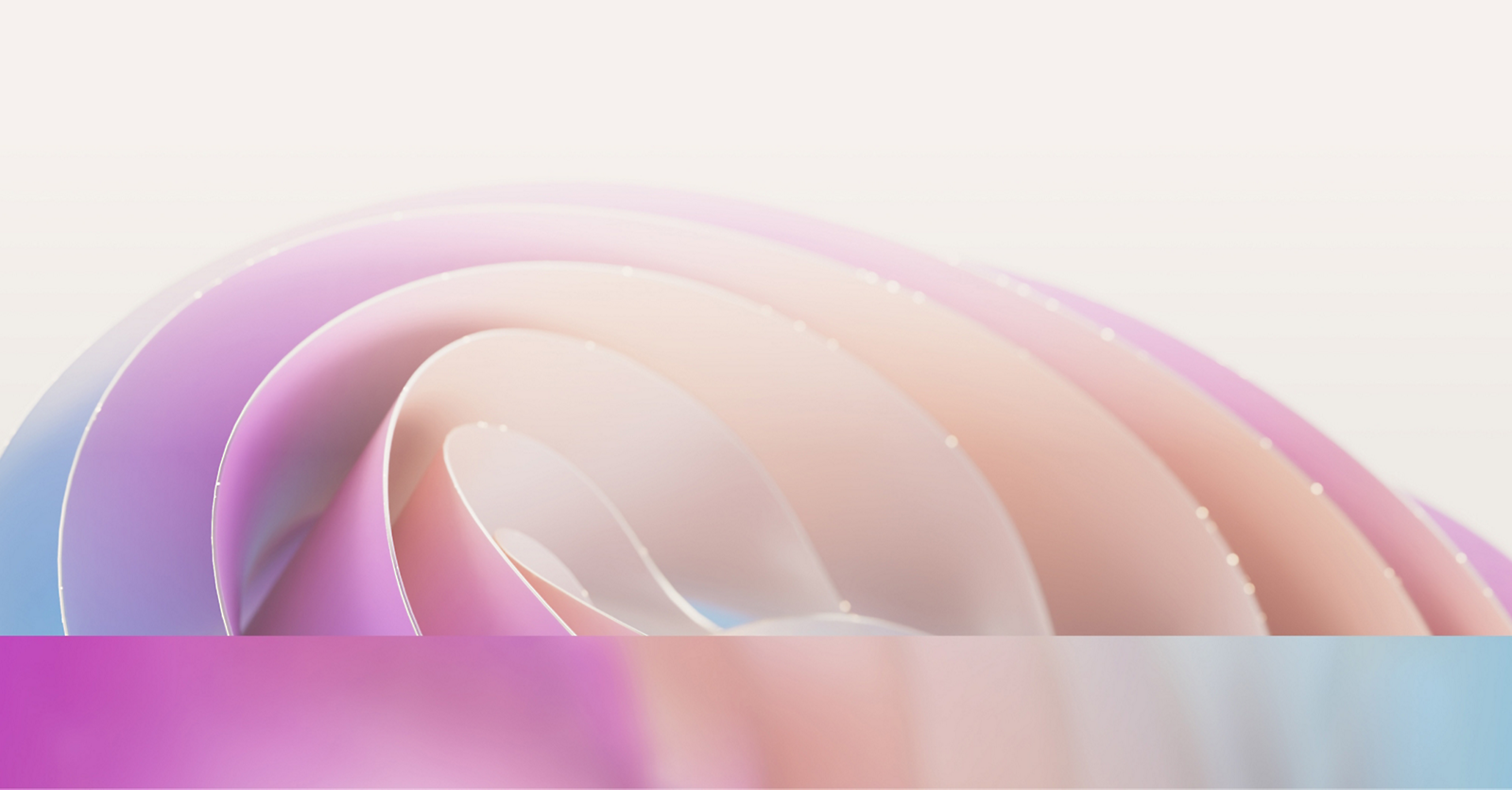 Abstract image showing soft, overlapping colorful curves in pastel shades of pink, purple, and blue 