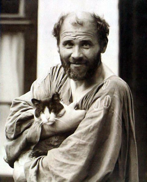 Густав Климт со своей кошкой