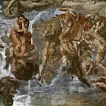 Michelangelo Buonarroti - Last Judgement (fragment, before restoration 1990-94)