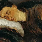 Адольф фон Менцель - Спящая женщина