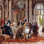 Адольф фон Менцель - Званый обед Фридриха Великого в Сан-Суси