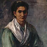 Антон фон Вернер - Женщина на лестнице