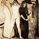 Эдвард Мунк - Женщина (Сфинкс), литография, 1899