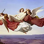 Карл Фридрих Лессинг - Тело святой Екатерины Александрийской, возносимое ангелами в рай