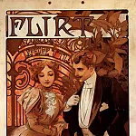 Alphonse Maria Mucha - Flirt Lefevre-Utile