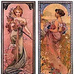 Альфонс Мария Муха - Времена года, весна-лето, 1899