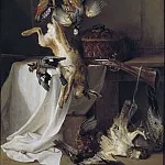 Натюрморт с винтовкой, зайцем и птицей, Жан-Батист Удри