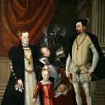 Giuseppe Arcimboldo - Emperor Maximilian II (1527-1576), his wife Maria of Spain, and his children Anna, Rudolf and Ernst