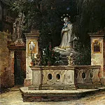 Фердинанд Вайсс - Улочка со статуей святого Карло Борромео