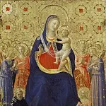Madonna and Child Enthroned with Nine Angels and Saints Dominic and Catherine of Alexandria