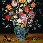 Flowers in a vase, Jan Brueghel the Younger