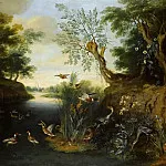 River landscape with birds, Jan Brueghel the Younger