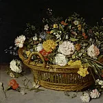 Basket with flowers, Jan Brueghel the Younger
