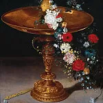 Bowl with wreath, Jan Brueghel the Younger