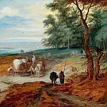 Landscape with travelers, Jan Brueghel the Younger