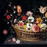 Basket with flowers, Jan Brueghel the Younger