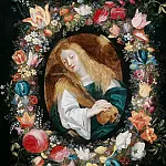 Magdalene in a flower garland, Jan Brueghel the Younger
