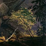 Теодор Ребениц - Горный пейзаж с монахом