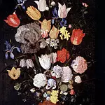 Jan Brueghel The Elder - Bouquet of Flowers in an Earthenware Vase [Attributed]