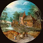 A farmhouse by a stream, Jan Brueghel The Elder