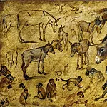 Studies of Donkeys, Cats, and Monkeys, Jan Brueghel The Elder