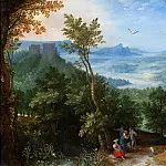 View over a Broad River Valley with Gypsies, Jan Brueghel The Elder