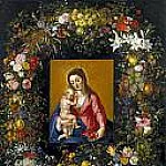 Jan Brueghel The Elder - Guirnalda con la Virgen y el Niño