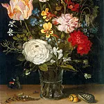 Flower Vase with Mussels and Butterflies, Jan Brueghel The Elder