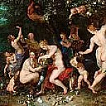 Jan Brueghel The Elder - Nymphs Filling the Cornucopia