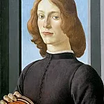 Portrait of a young man with medallion, Alessandro Botticelli