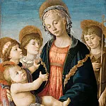 Madonna and Child, Two Angels and the Young St. John the Baptist, Alessandro Botticelli