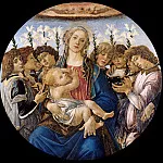 Сандро Боттичелли - Мадонна с младенцем и восемью ангелами