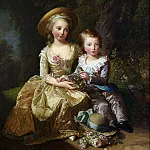 Élisabeth Louise Vigée Le Brun - Marie-Therese Charlotte de France et son frere, le dauphin Louis-Joseph Xavier Francois de France