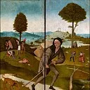 Hieronymus Bosch - The Haywain, close wings - Wayfarer