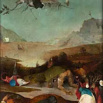 Hieronymus Bosch - Temptation of St. Anthony, left wing of the triptych