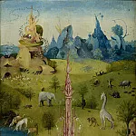 Hieronymus Bosch - The Garden of Earthly Delights, Left wing - Paradise