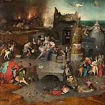 Temptation of St. Anthony, central panel of the triptych, Hieronymus Bosch