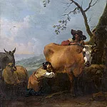 Nicolaes (Claes Pietersz.) Berchem - Milking-time
