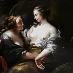 Jupiter, impersonating Diana seduces Callisto, Nicolaes (Claes Pietersz.) Berchem
