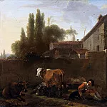 Nicolaes (Claes Pietersz.) Berchem - An Italian Farmhouse