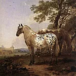 Nicolaes (Claes Pietersz.) Berchem - Two Horses in a Landscape
