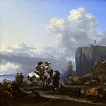 Nicolaes (Claes Pietersz.) Berchem - View of an Italian Port