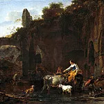 Nicolaes (Claes Pietersz.) Berchem - Shepherds beside Roman Ruins
