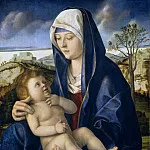 Madonna and Child in a Landscape [workshop of], Giovanni Bellini