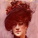 Lady with a Black Hat , Giovanni Boldini
