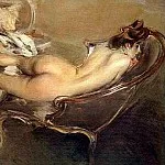 A Reclining Nude on a Day Bed, Giovanni Boldini